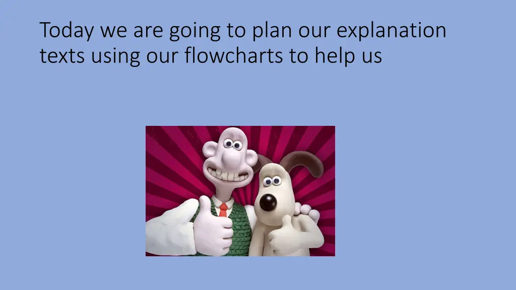 today we are going to plan our explanation texts