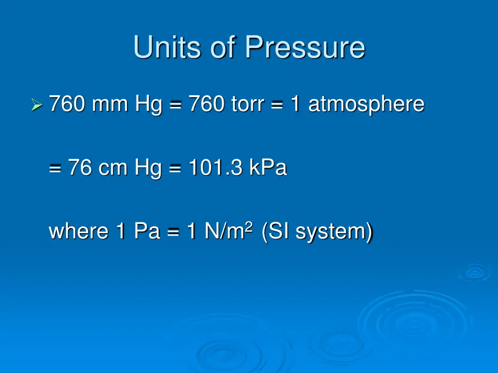 units of pressure