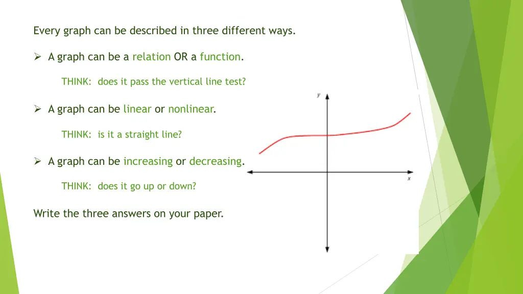 every graph can be described in three different 1