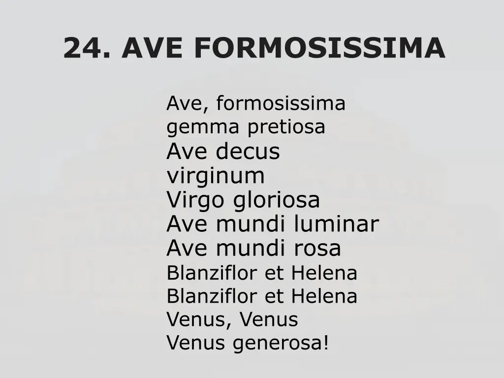 24 ave formosissima