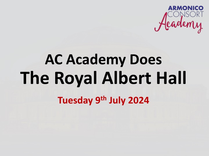 ac academy does the royal albert hall