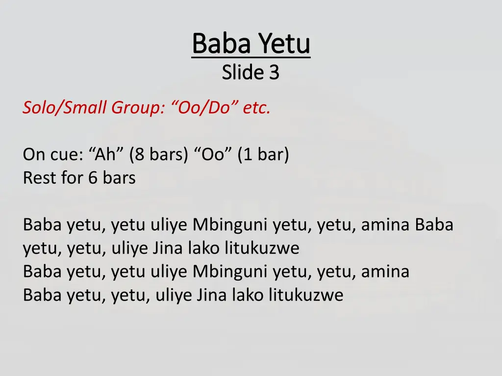 baba yetu baba yetu slide 3 slide 3