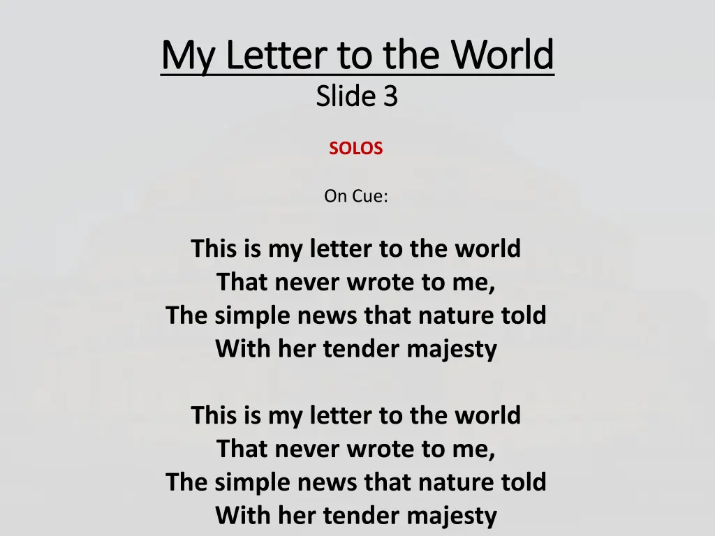 my letter to the world my letter to the world 2