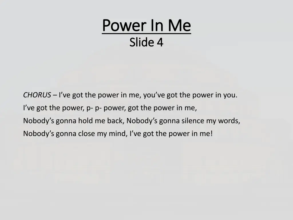 power in me power in me slide 4 slide 4