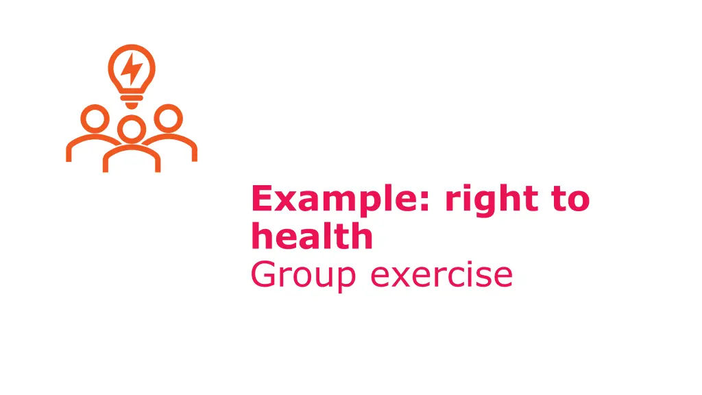 example right to health group exercise