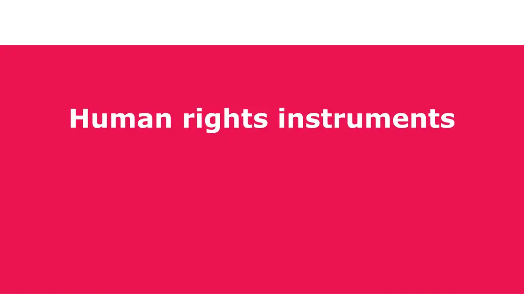 human rights instruments