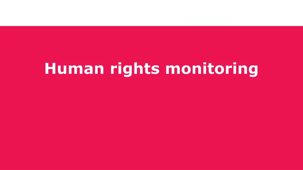 human rights monitoring