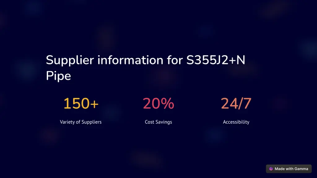 supplier information for s355j2 n pipe