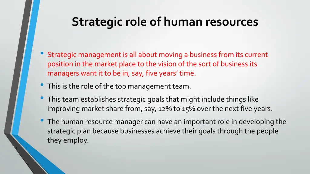 strategic role of human resources