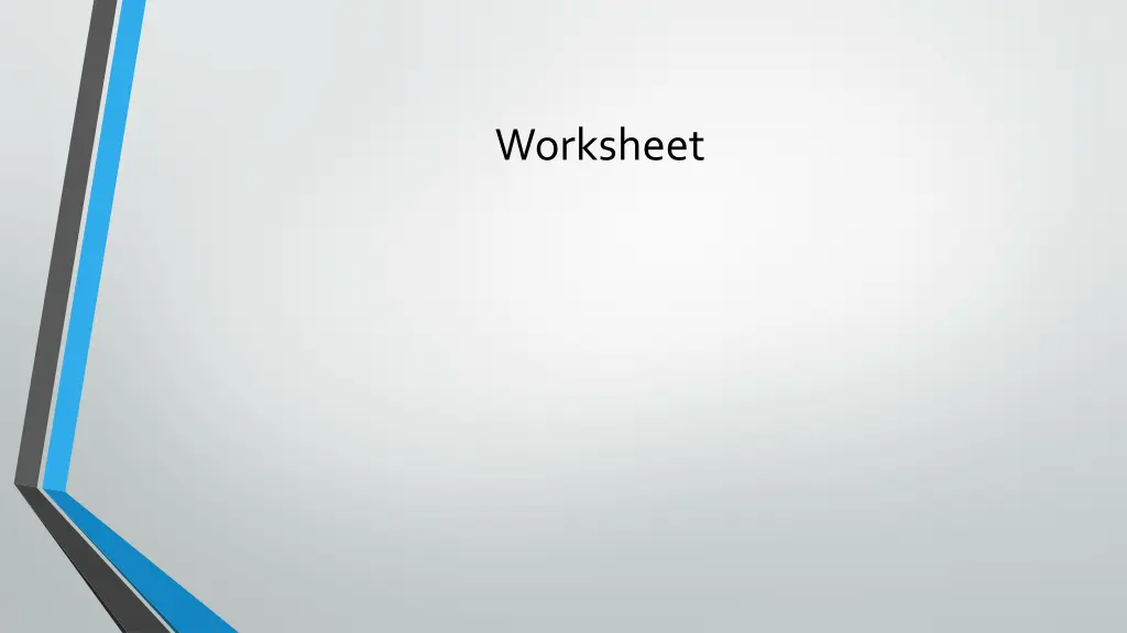 worksheet