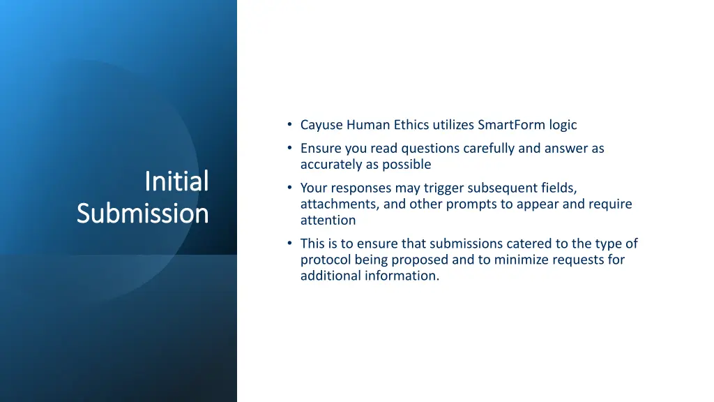 cayuse human ethics utilizes smartform logic