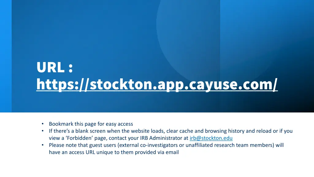 url https stockton app cayuse com