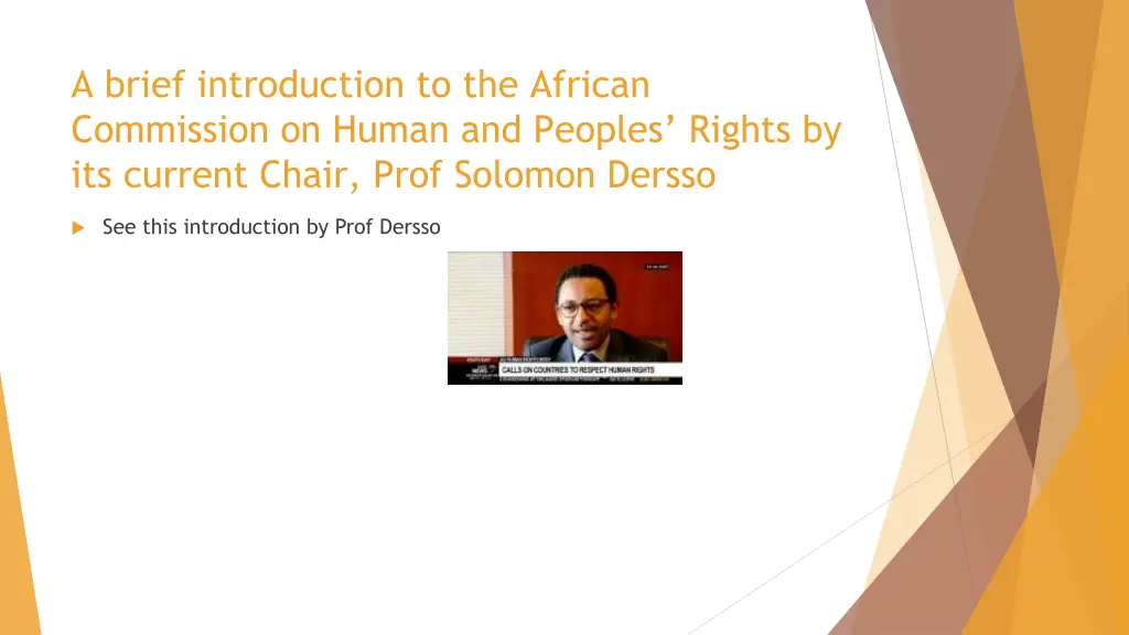 a brief introduction to the african commission