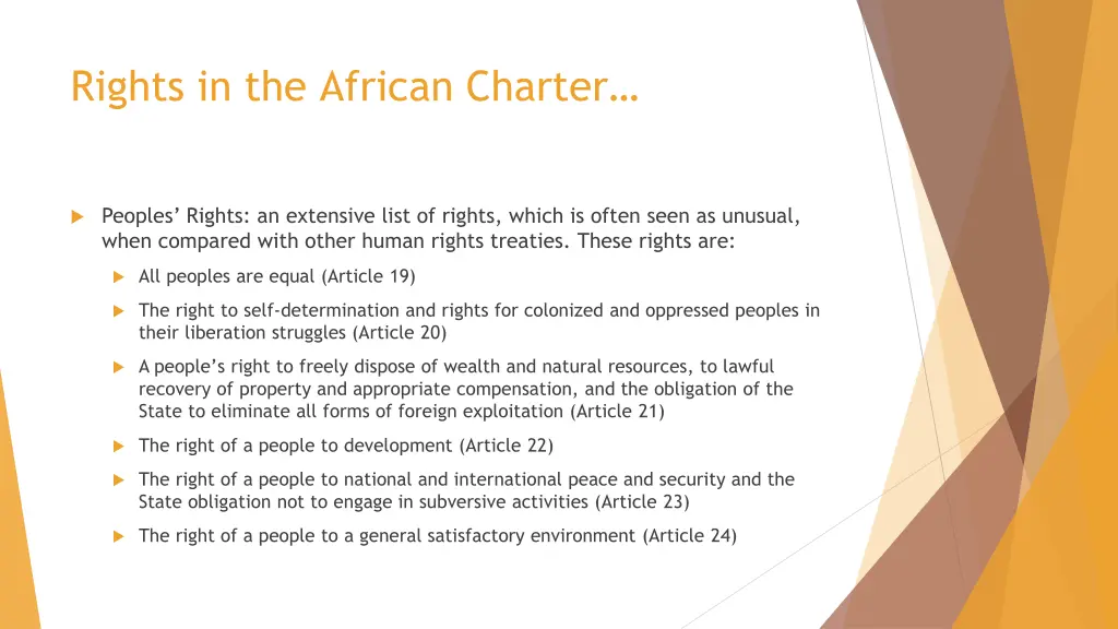 rights in the african charter 1