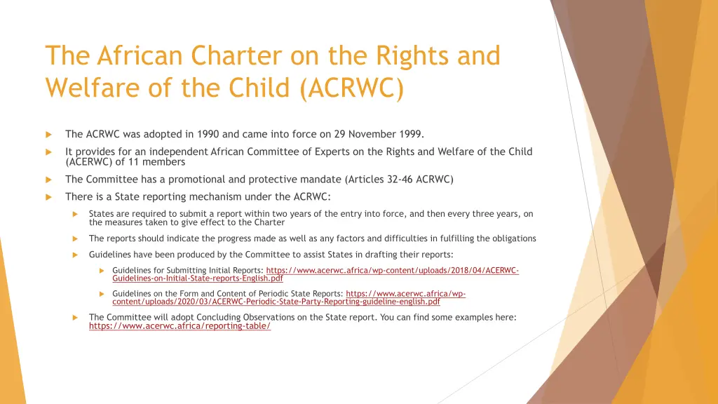 the african charter on the rights and welfare