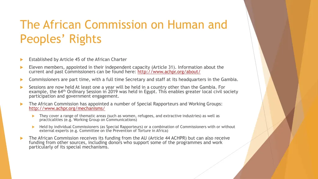 the african commission on human and peoples rights