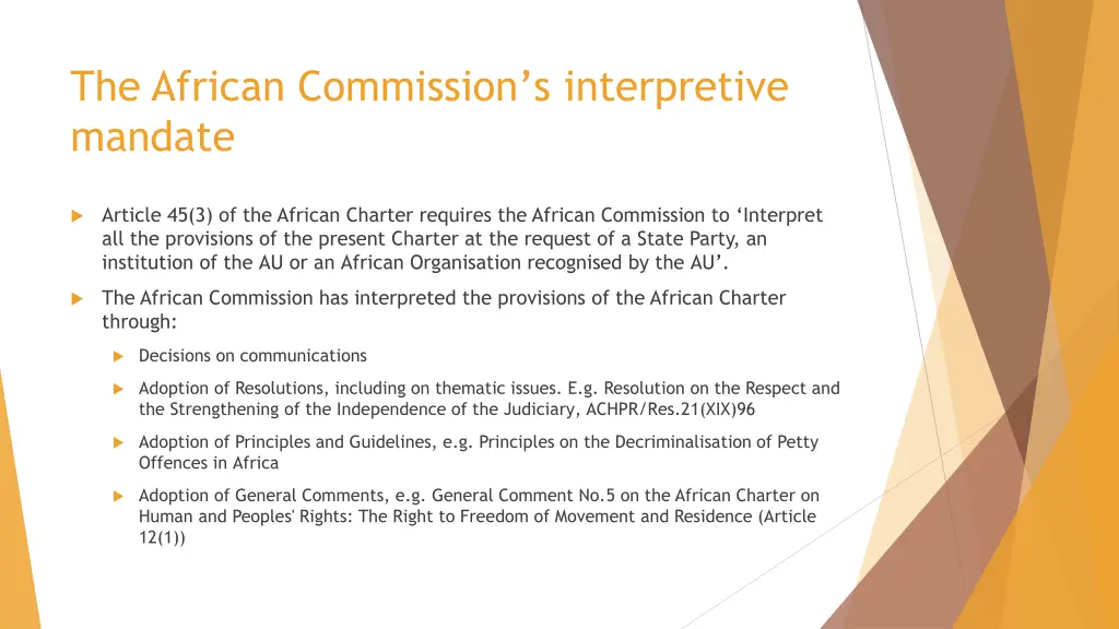 the african commission s interpretive mandate