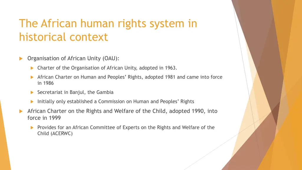 the african human rights system in historical