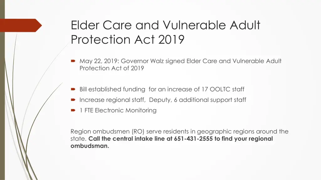 elder care and vulnerable adult protection