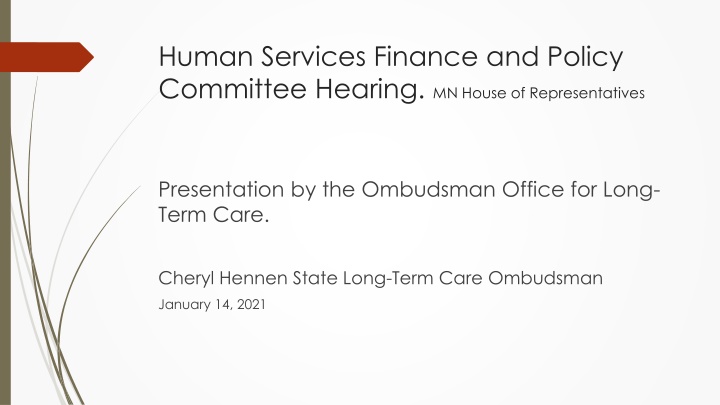 human services finance and policy committee