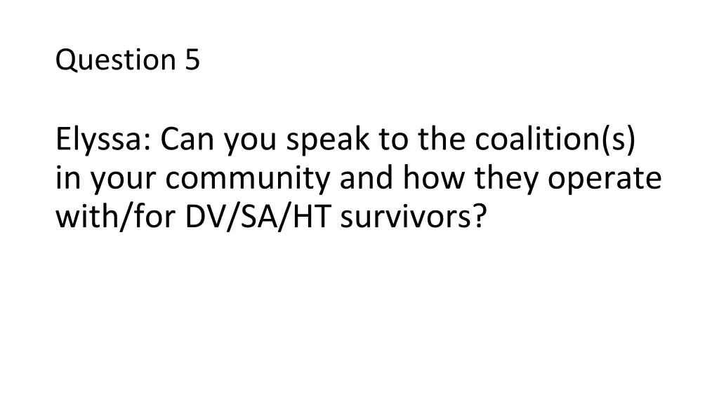 question 5