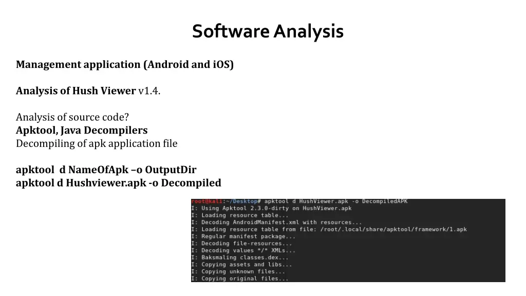 software analysis