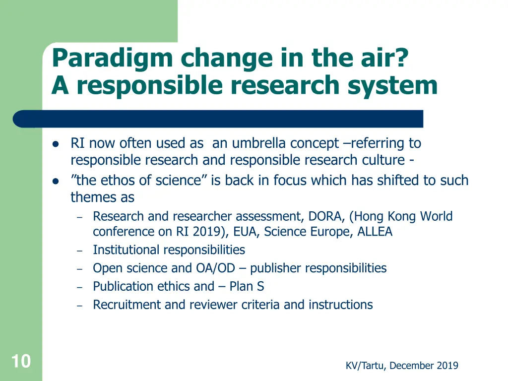 paradigm change in the air a responsible research