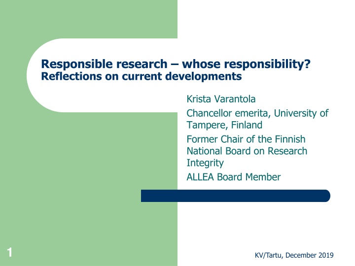 responsible research whose responsibility