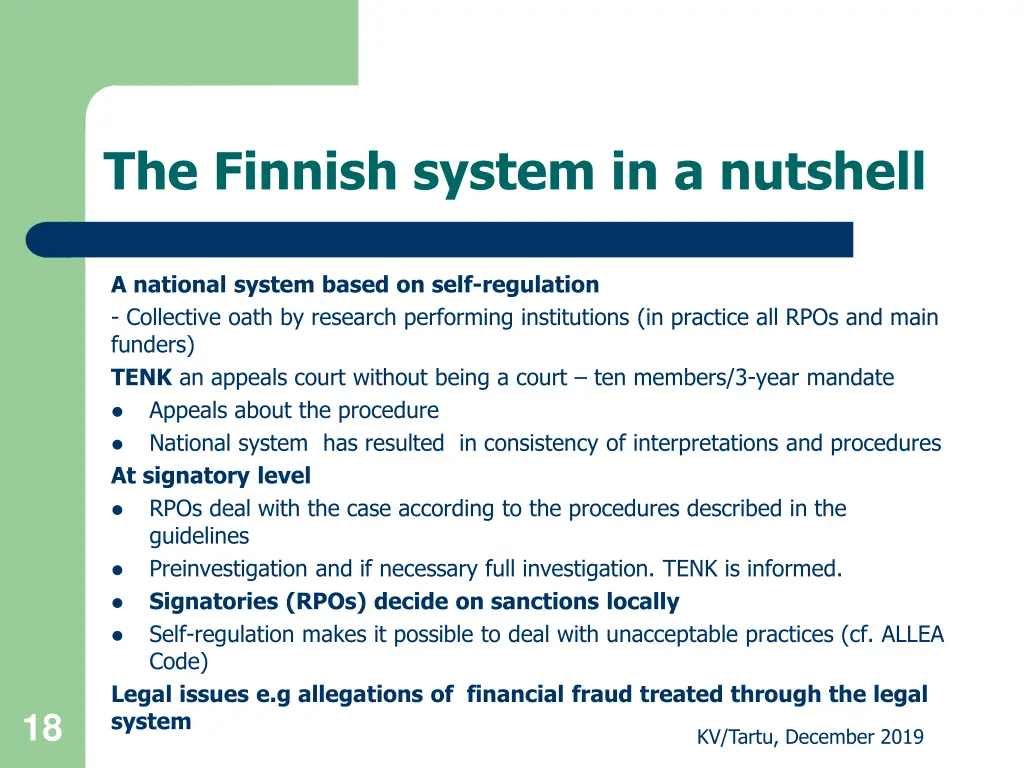 the finnish system in a nutshell