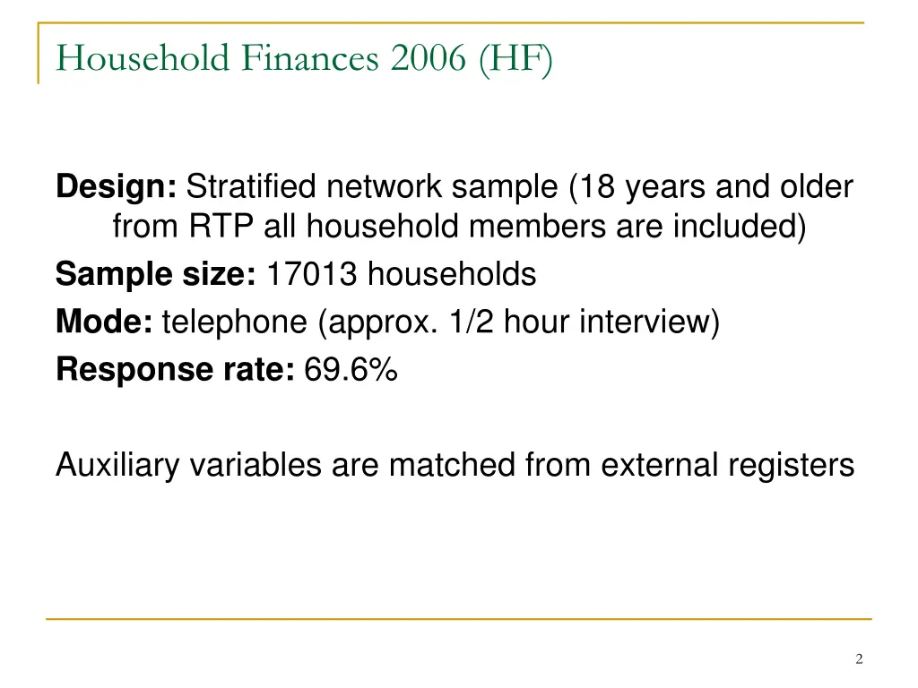 household finances 2006 hf