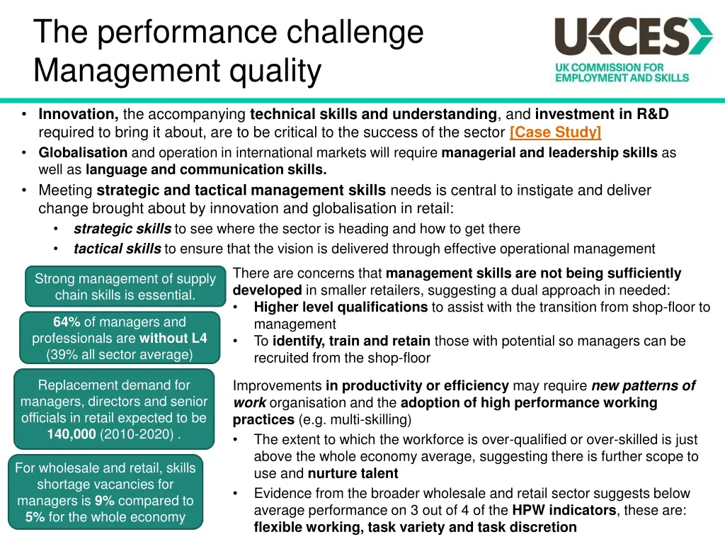 the performance challenge management quality