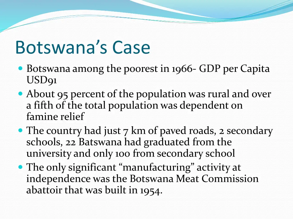 botswana s case botswana among the poorest