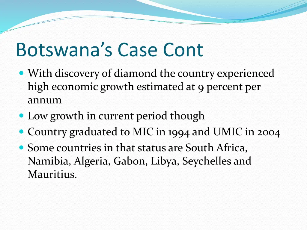 botswana s case cont