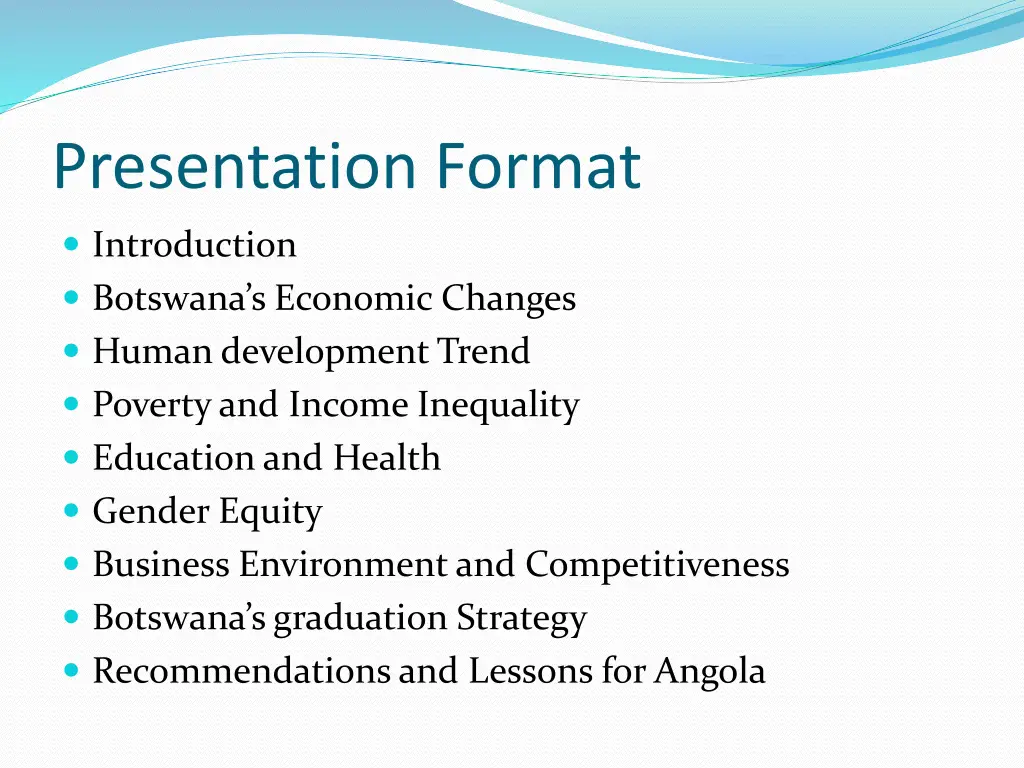 presentation format