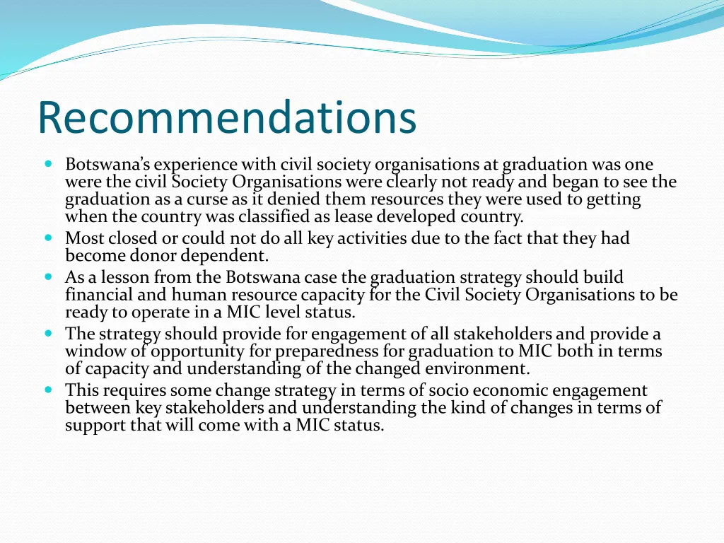 recommendations 3