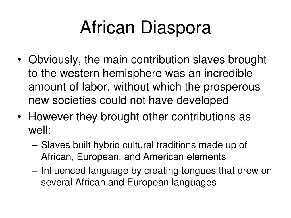 african diaspora