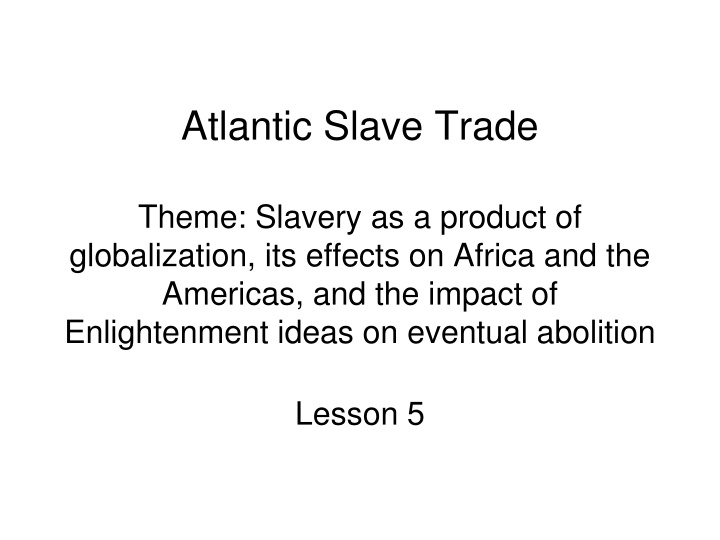 atlantic slave trade