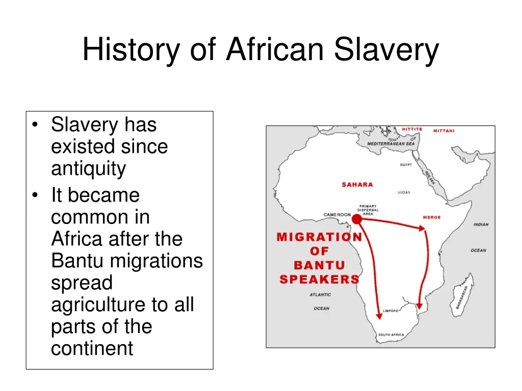 history of african slavery