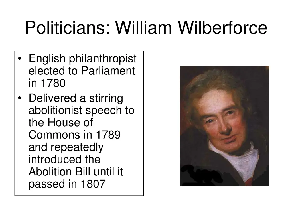 politicians william wilberforce