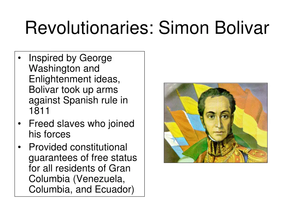 revolutionaries simon bolivar