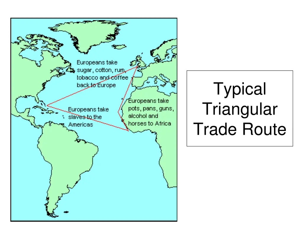 typical triangular trade route