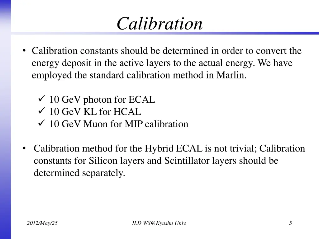 calibration