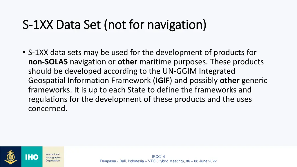 s s 1xx data set not for navigation 1xx data