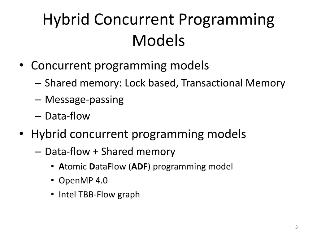 hybrid concurrent programming models