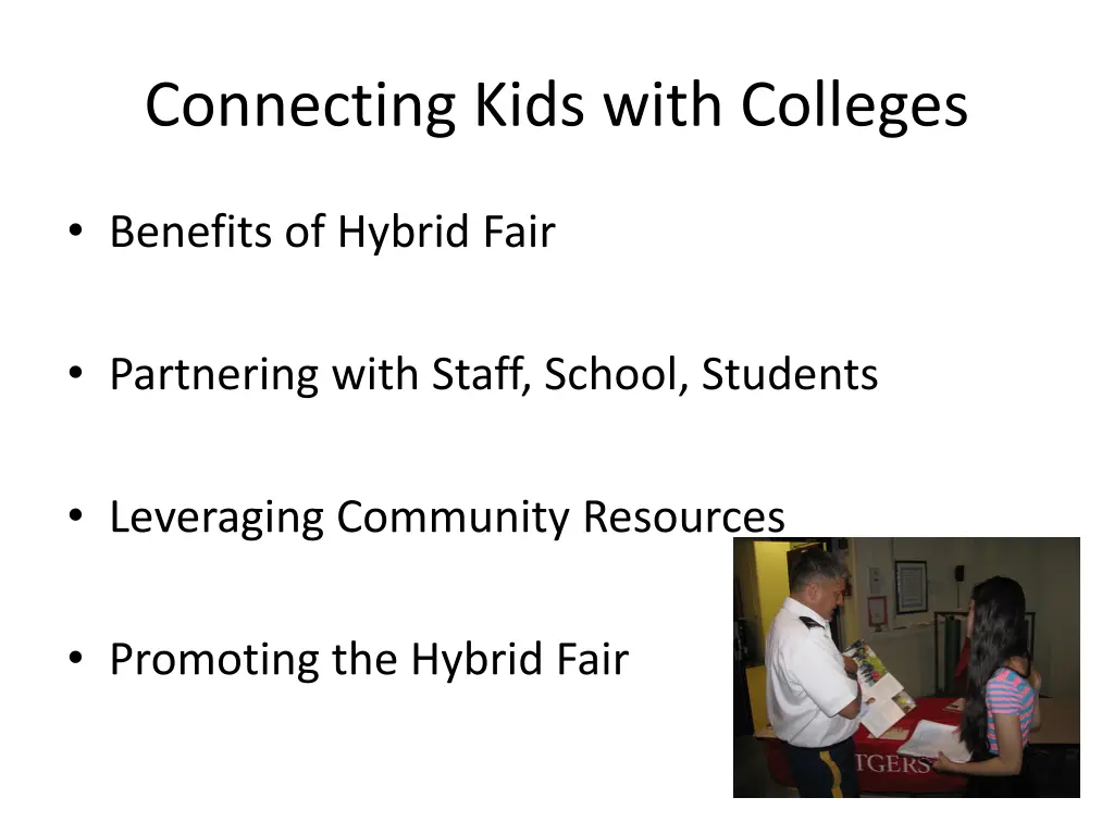 connecting kids with colleges