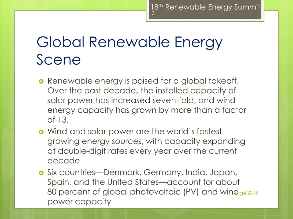 18 th renewable energy summit 3