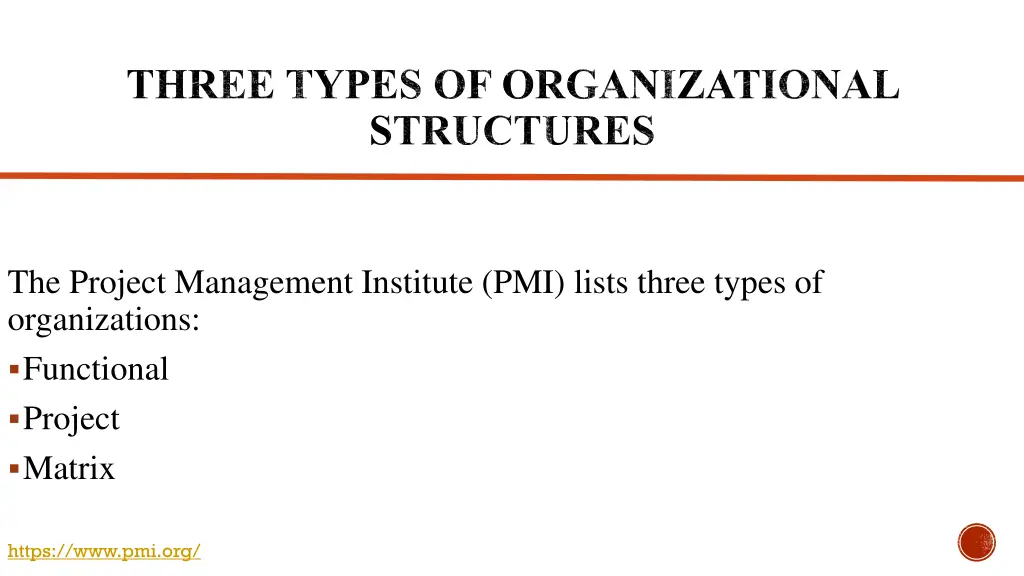 three types of organizational structures