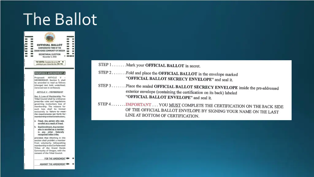 the ballot