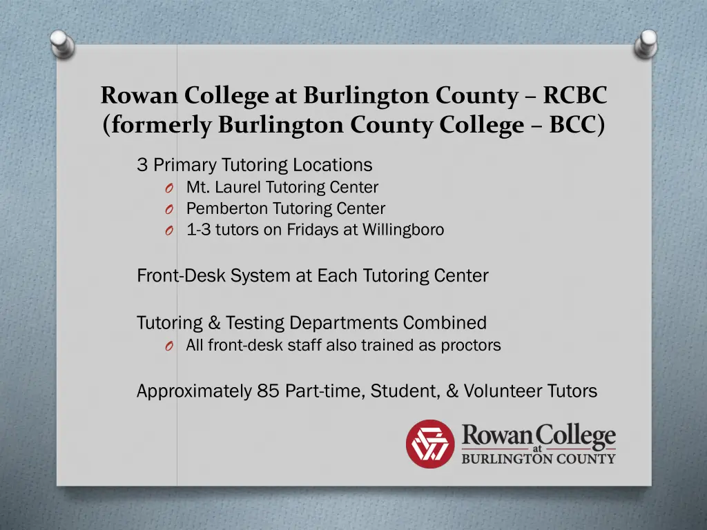 rowan college at burlington county rcbc formerly 1