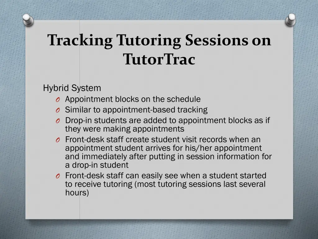 tracking tutoring sessions on tutortrac 1